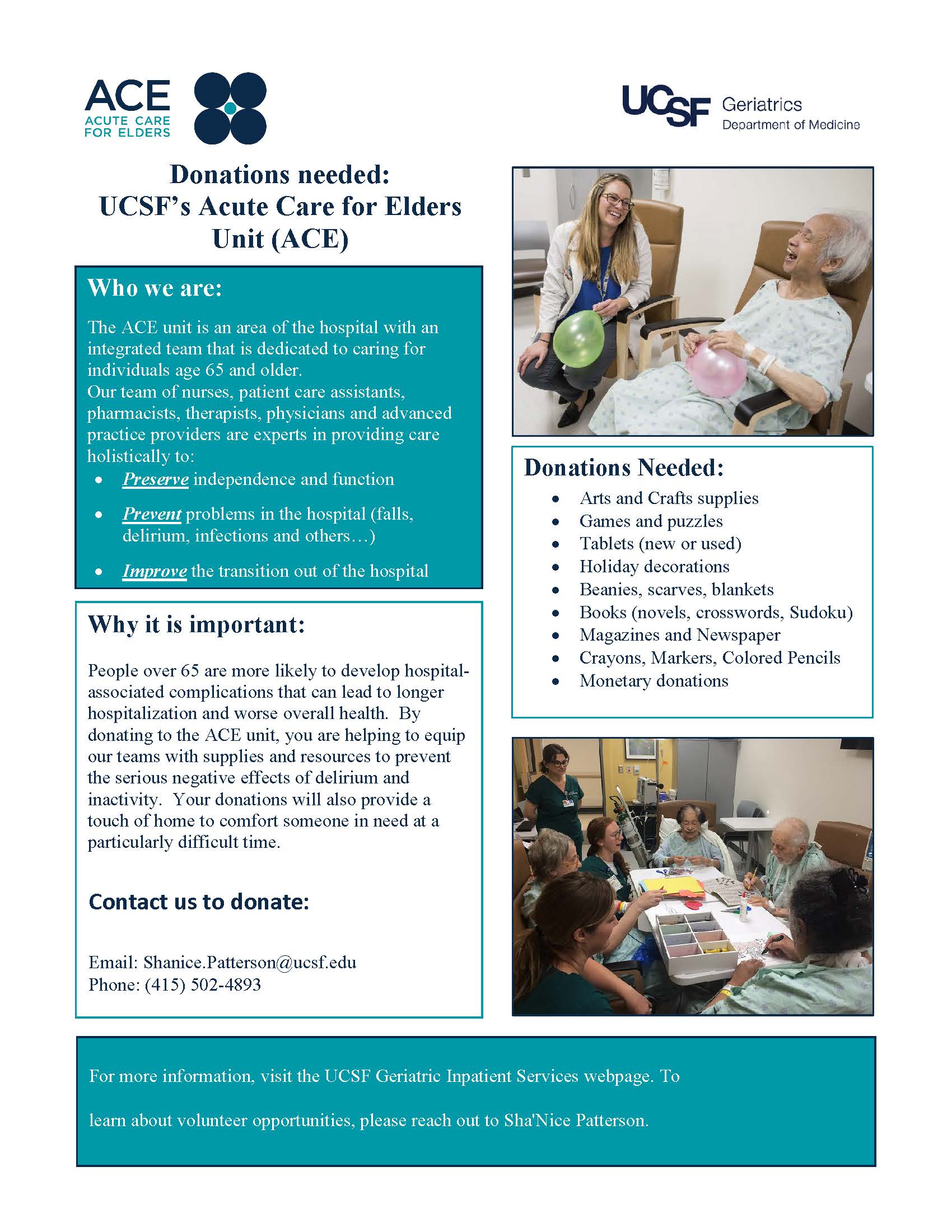ACE Donation Flyer