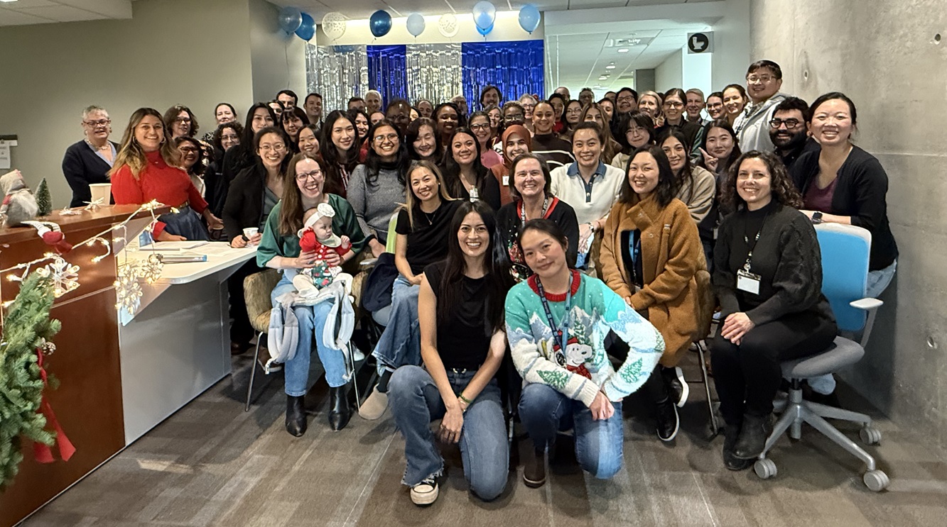 holiday party group photo