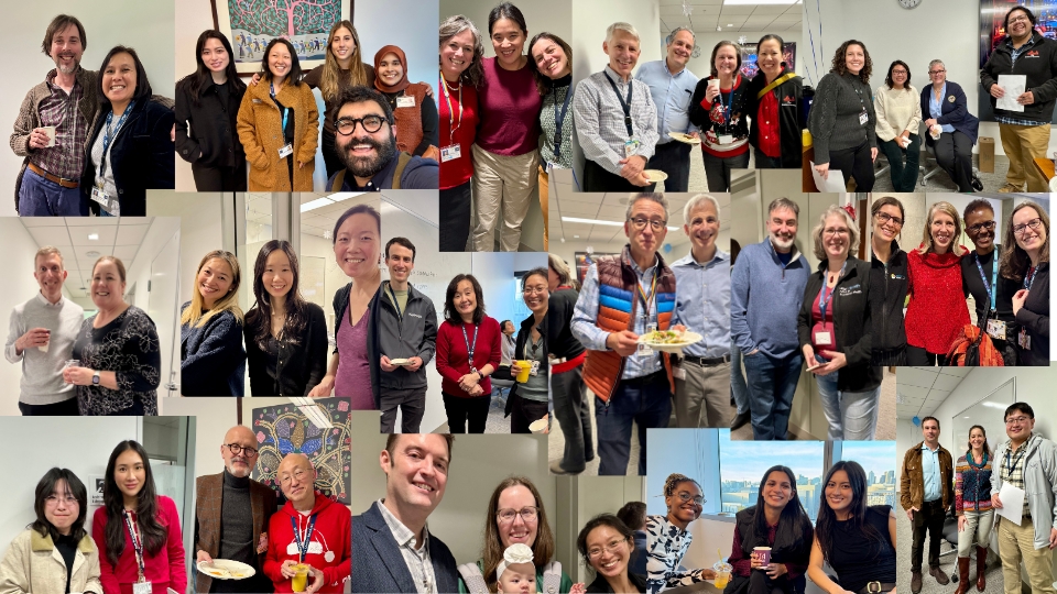 holiday party collage