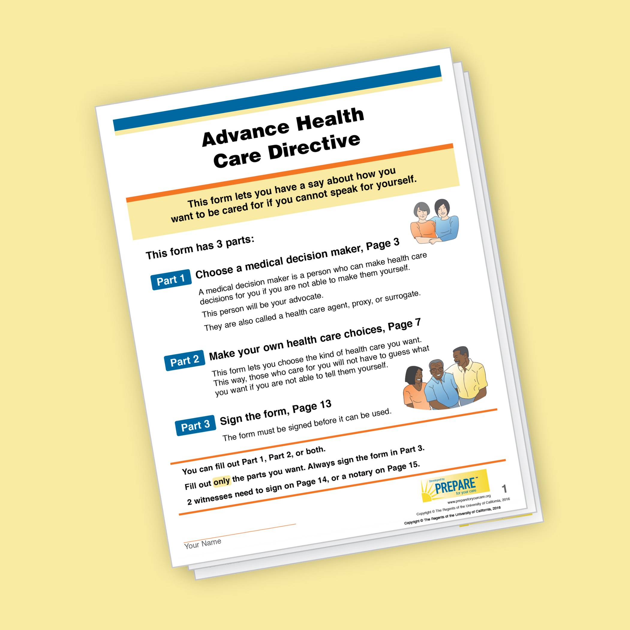 logo for Providing easy-to-read advance directives for US states in several languages